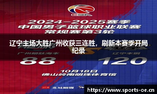 辽宁主场大胜广州收获三连胜，刷新本赛季开局纪录